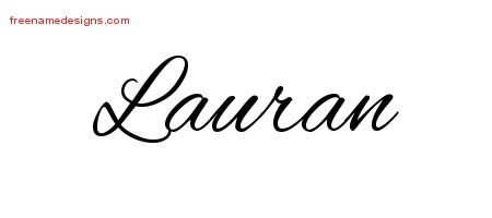 Cursive Name Tattoo Designs Lauran Download Free