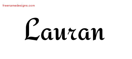 Calligraphic Stylish Name Tattoo Designs Lauran Download Free