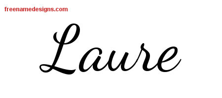 Lively Script Name Tattoo Designs Laure Free Printout