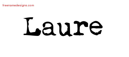 Vintage Writer Name Tattoo Designs Laure Free Lettering