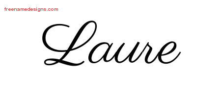 Classic Name Tattoo Designs Laure Graphic Download