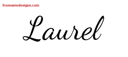 Lively Script Name Tattoo Designs Laurel Free Printout