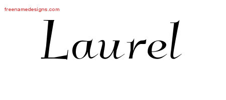 Elegant Name Tattoo Designs Laurel Free Graphic