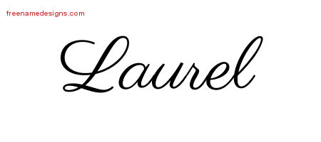 Classic Name Tattoo Designs Laurel Graphic Download