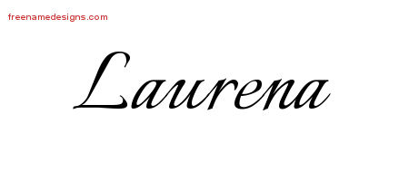 Calligraphic Name Tattoo Designs Laurena Download Free