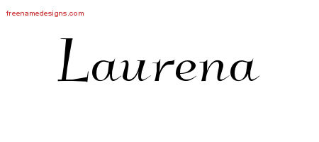 Elegant Name Tattoo Designs Laurena Free Graphic