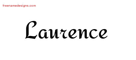 Calligraphic Stylish Name Tattoo Designs Laurence Free Graphic