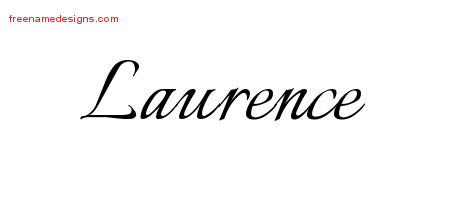 Calligraphic Name Tattoo Designs Laurence Free Graphic