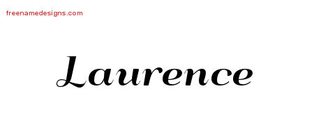 Art Deco Name Tattoo Designs Laurence Graphic Download