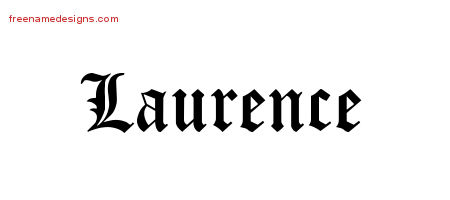 Blackletter Name Tattoo Designs Laurence Graphic Download