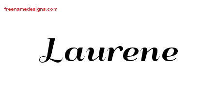 Art Deco Name Tattoo Designs Laurene Printable