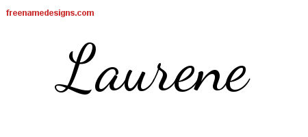 Lively Script Name Tattoo Designs Laurene Free Printout