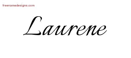 Calligraphic Name Tattoo Designs Laurene Download Free