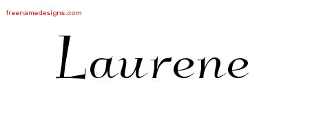 Elegant Name Tattoo Designs Laurene Free Graphic