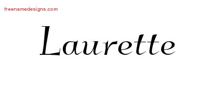 Elegant Name Tattoo Designs Laurette Free Graphic