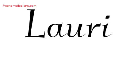 Elegant Name Tattoo Designs Lauri Free Graphic