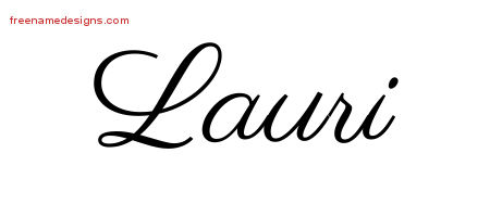 Classic Name Tattoo Designs Lauri Graphic Download