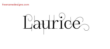Decorated Name Tattoo Designs Laurice Free