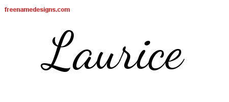 Lively Script Name Tattoo Designs Laurice Free Printout