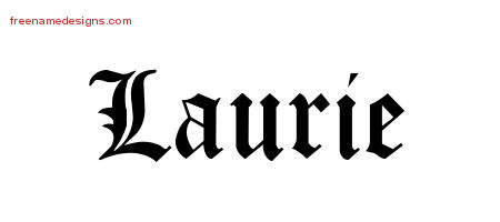 Blackletter Name Tattoo Designs Laurie Graphic Download