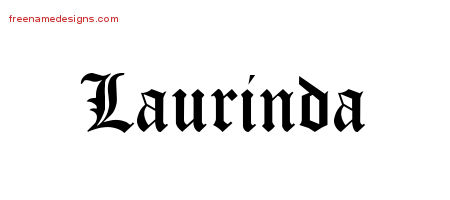 Blackletter Name Tattoo Designs Laurinda Graphic Download