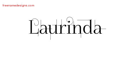 Decorated Name Tattoo Designs Laurinda Free