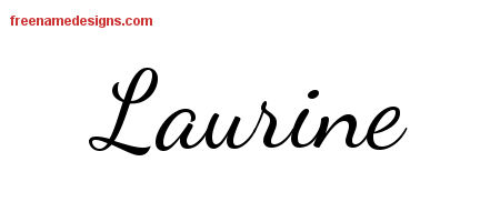 Lively Script Name Tattoo Designs Laurine Free Printout