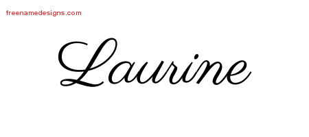 Classic Name Tattoo Designs Laurine Graphic Download