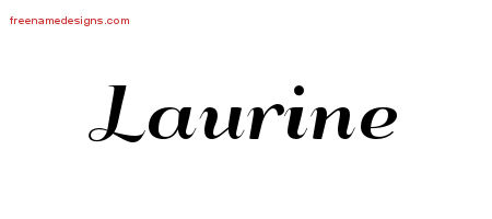 Art Deco Name Tattoo Designs Laurine Printable