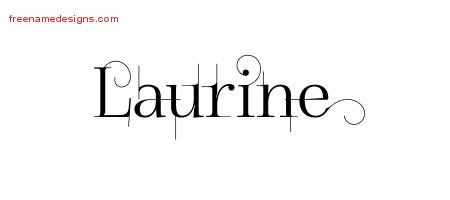 Decorated Name Tattoo Designs Laurine Free