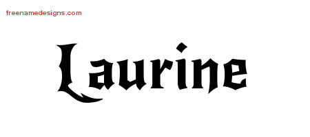 Gothic Name Tattoo Designs Laurine Free Graphic