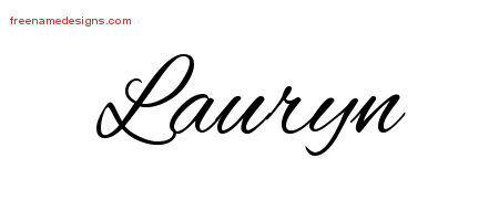 Cursive Name Tattoo Designs Lauryn Download Free