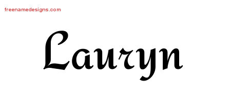 Calligraphic Stylish Name Tattoo Designs Lauryn Download Free