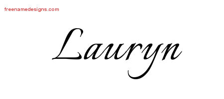 Calligraphic Name Tattoo Designs Lauryn Download Free