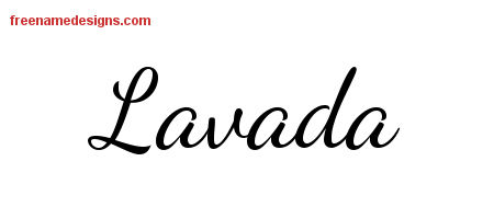 Lively Script Name Tattoo Designs Lavada Free Printout