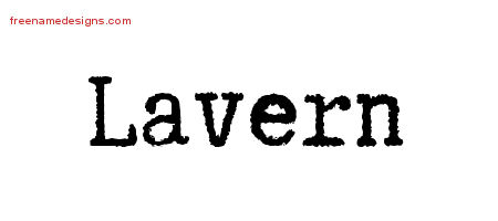 Typewriter Name Tattoo Designs Lavern Free Download