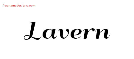 Art Deco Name Tattoo Designs Lavern Graphic Download