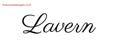 Classic Name Tattoo Designs Lavern Printable