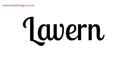 Handwritten Name Tattoo Designs Lavern Free Download