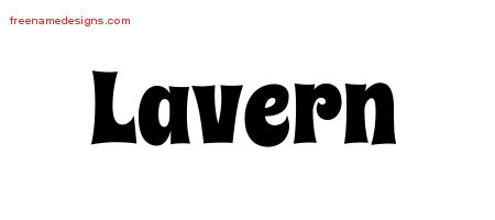 Groovy Name Tattoo Designs Lavern Free Lettering