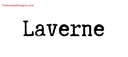 Typewriter Name Tattoo Designs Laverne Free Printout