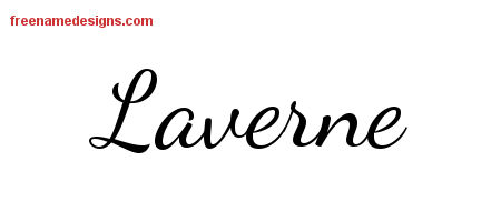Lively Script Name Tattoo Designs Laverne Free Printout
