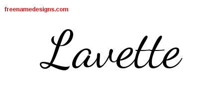 Lively Script Name Tattoo Designs Lavette Free Printout