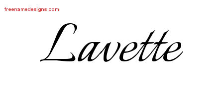 Calligraphic Name Tattoo Designs Lavette Download Free
