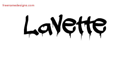 Graffiti Name Tattoo Designs Lavette Free Lettering
