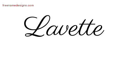 Classic Name Tattoo Designs Lavette Graphic Download