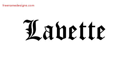 Blackletter Name Tattoo Designs Lavette Graphic Download