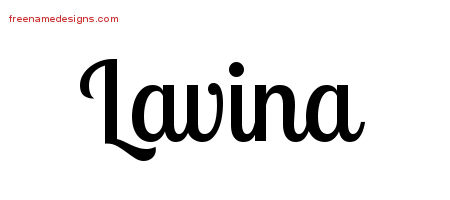 Handwritten Name Tattoo Designs Lavina Free Download