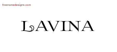 Flourishes Name Tattoo Designs Lavina Printable