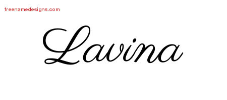 Classic Name Tattoo Designs Lavina Graphic Download